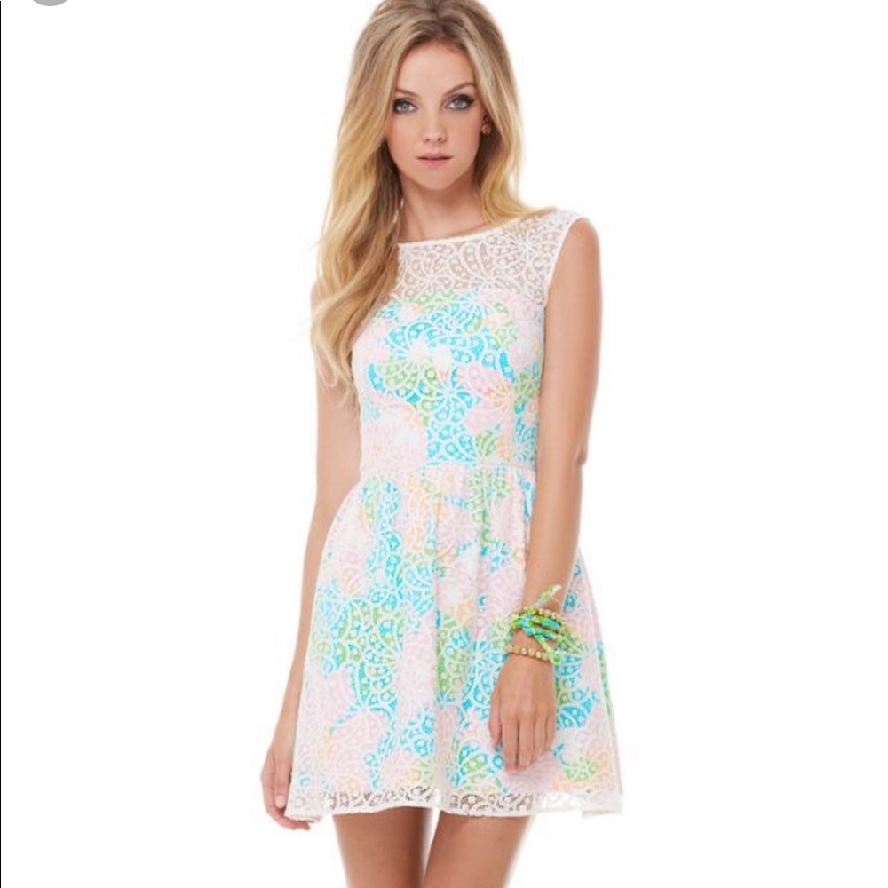 Lilly Pulitzer Morrison lace overlay dress sz10